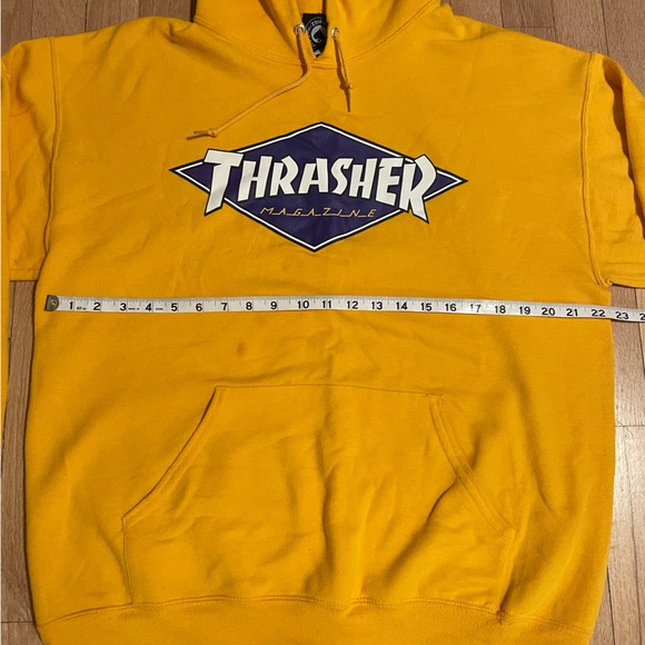 Thrasher Vibrant Yellow Hoodie Size L - Picture 12 of 12